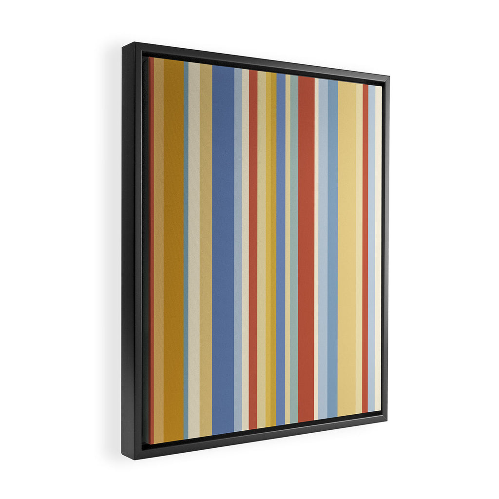 Classic Stripes VIII - 70s Summer Framed Canvas Print Gallery Image 2