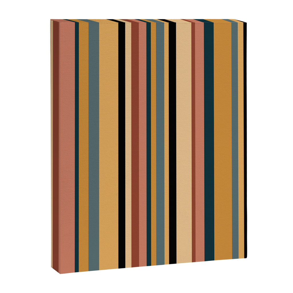 Classic Stripes X - Vintage Neutral Canvas Print Gallery Image 8