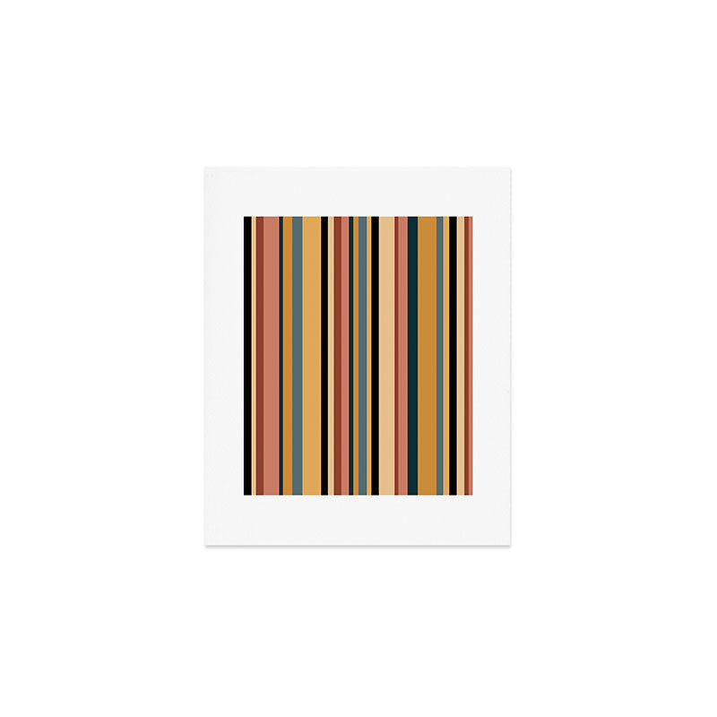 Classic Stripes X - Vintage Neutral Art Print Gallery Image 1