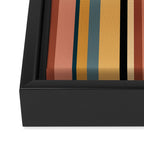 Classic Stripes X - Vintage Neutral Framed Canvas Print Gallery Image 3