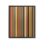 Classic Stripes X - Vintage Neutral Framed Canvas Print Gallery Image 8