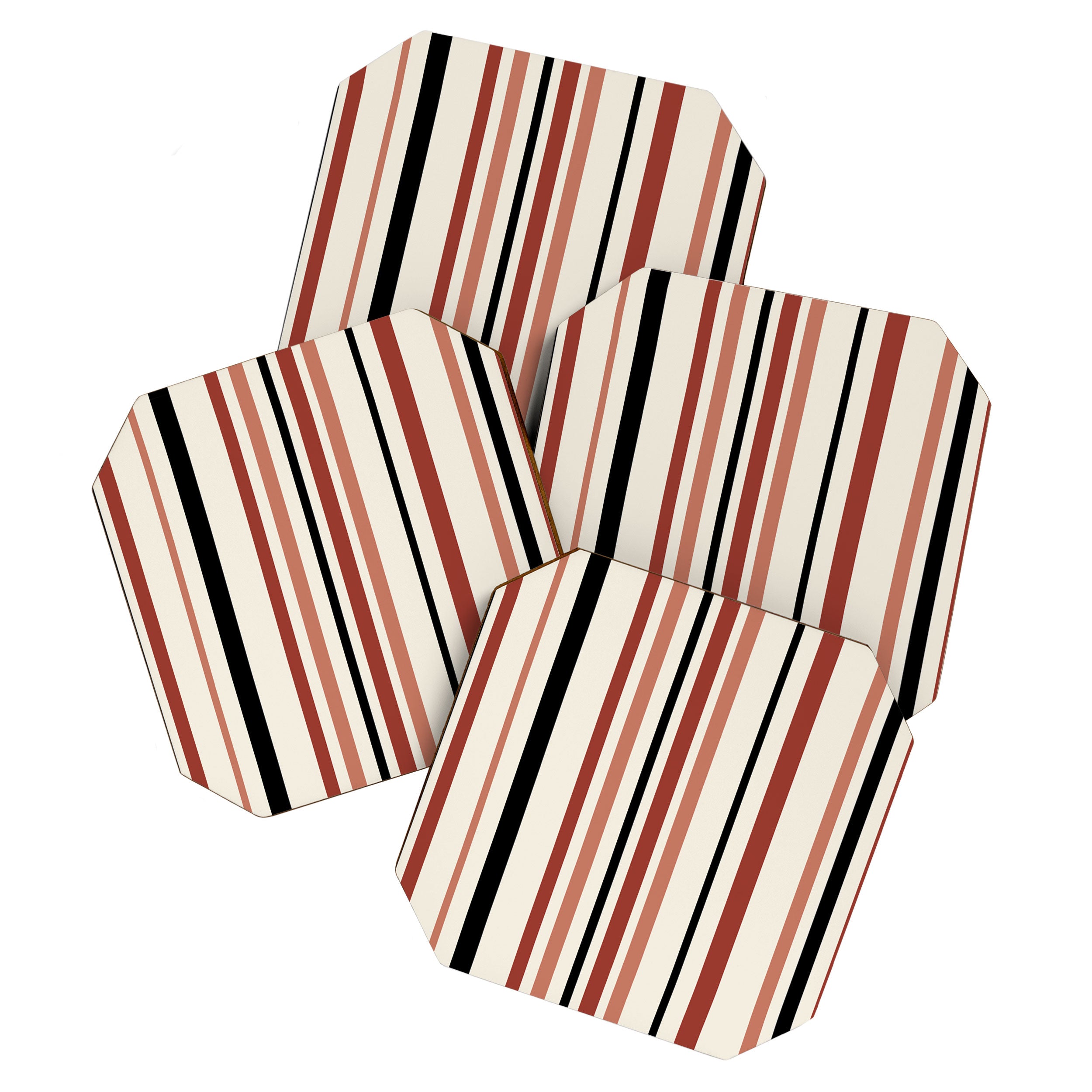 Classic Stripes XI - Neutral Pink Coaster Gallery Image 1