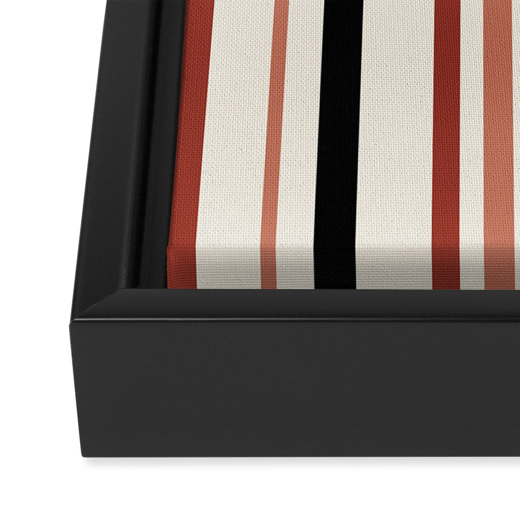 Classic Stripes XI - Neutral Pink Framed Canvas Print Gallery Image 3