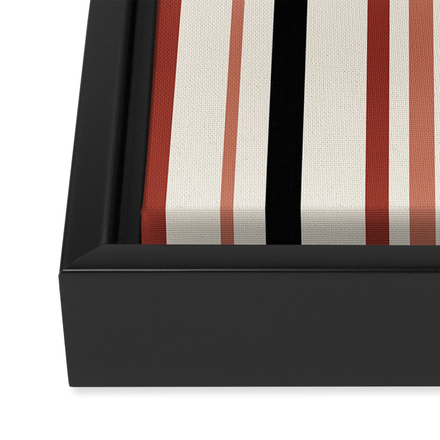 Classic Stripes XI - Neutral Pink Framed Canvas Print Gallery Image 3