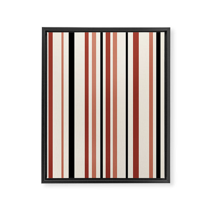 Classic Stripes XI - Neutral Pink Framed Canvas Print Gallery Image 1