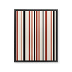 Classic Stripes XI - Neutral Pink Framed Canvas Print Gallery Image 6