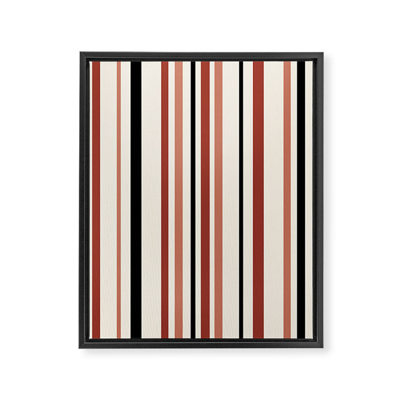 Classic Stripes XI - Neutral Pink Framed Canvas Print Gallery Image 6