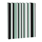 Classic Stripes XII - Mint, Black and White Canvas Print Gallery Image 6