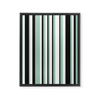 Classic Stripes XII - Mint, Black and White Framed Canvas Print Gallery Image 6