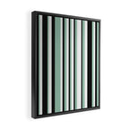 Classic Stripes XII - Mint, Black and White Framed Canvas Print Gallery Image 2