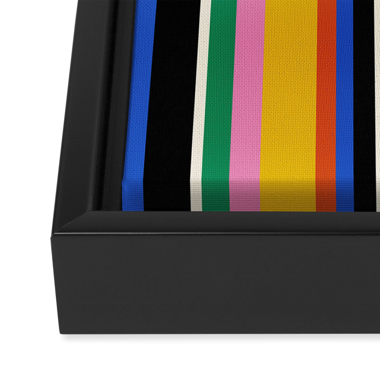 Classic Stripes XIII - Bold Retro Framed Canvas Print Gallery Image 3