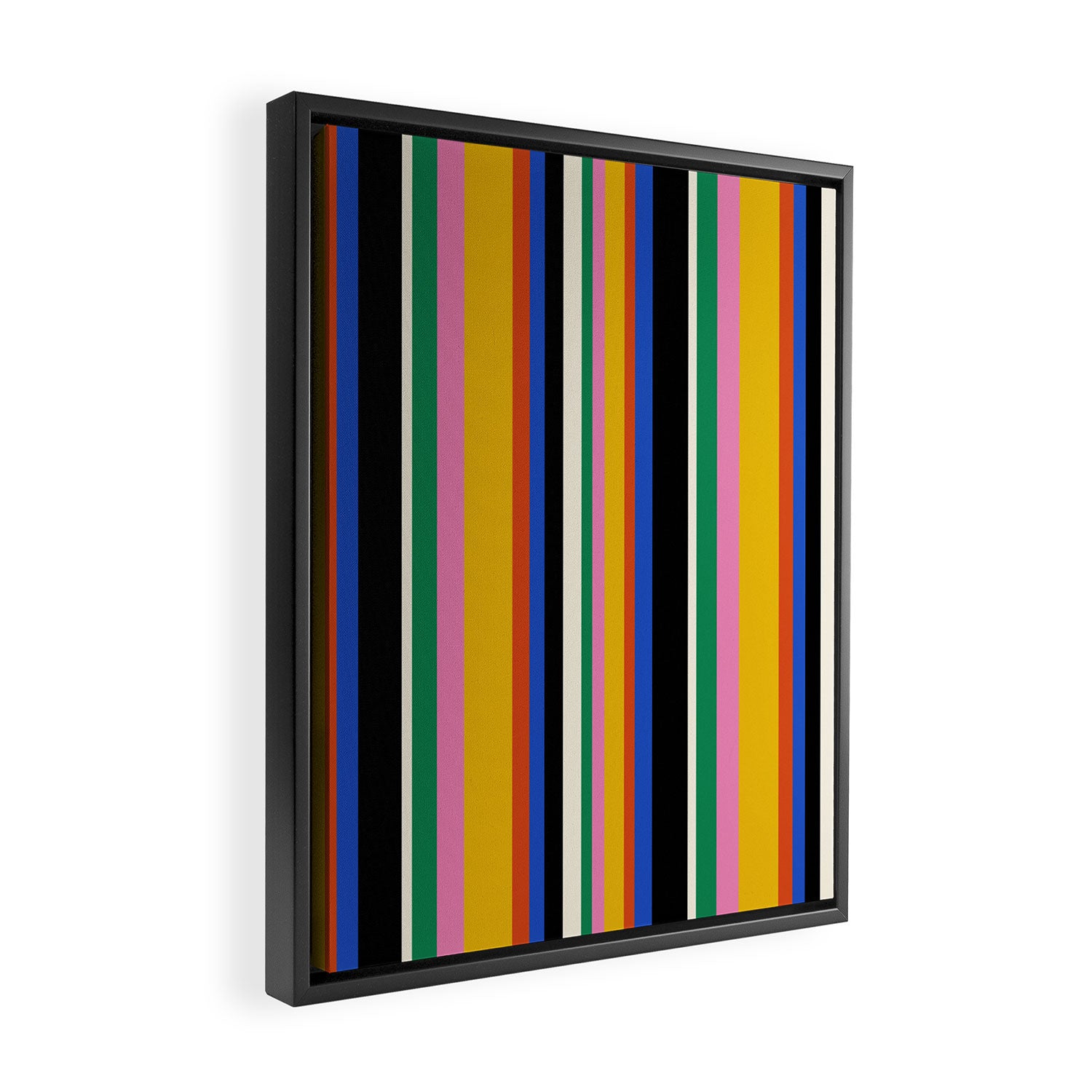 Classic Stripes XIII - Bold Retro Framed Canvas Print Gallery Image 2
