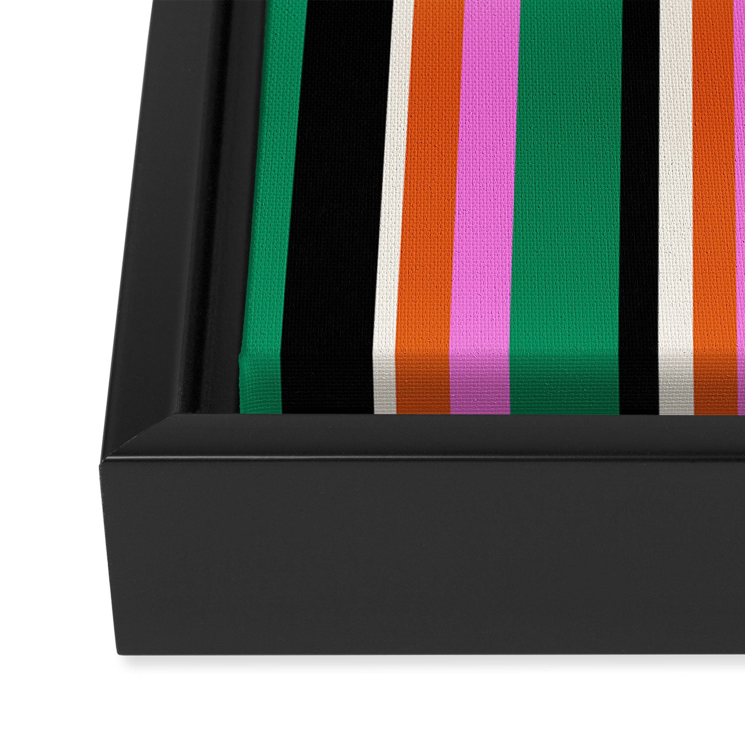 Classic Stripes XIV - Bold Retro Framed Canvas Print Gallery Image 3