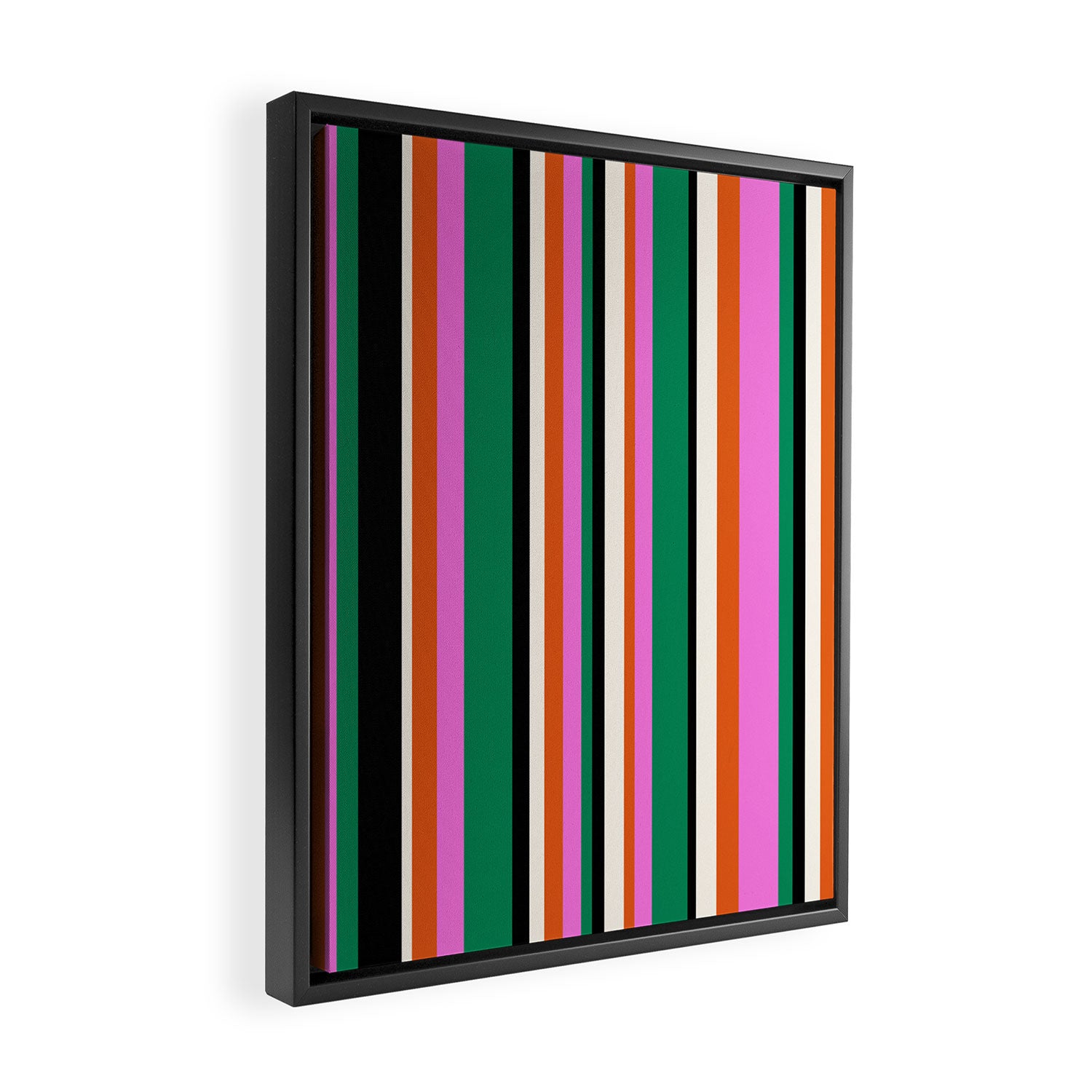 Classic Stripes XIV - Bold Retro Framed Canvas Print Gallery Image 2