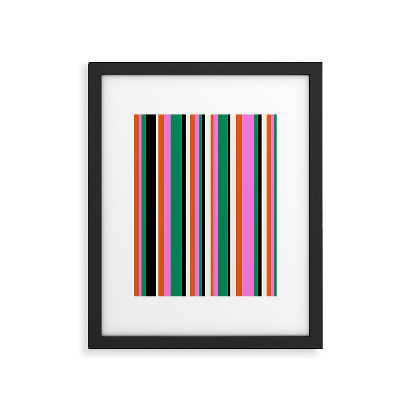 Classic Stripes XIV - Bold Retro Framed Art Print Gallery Image 5