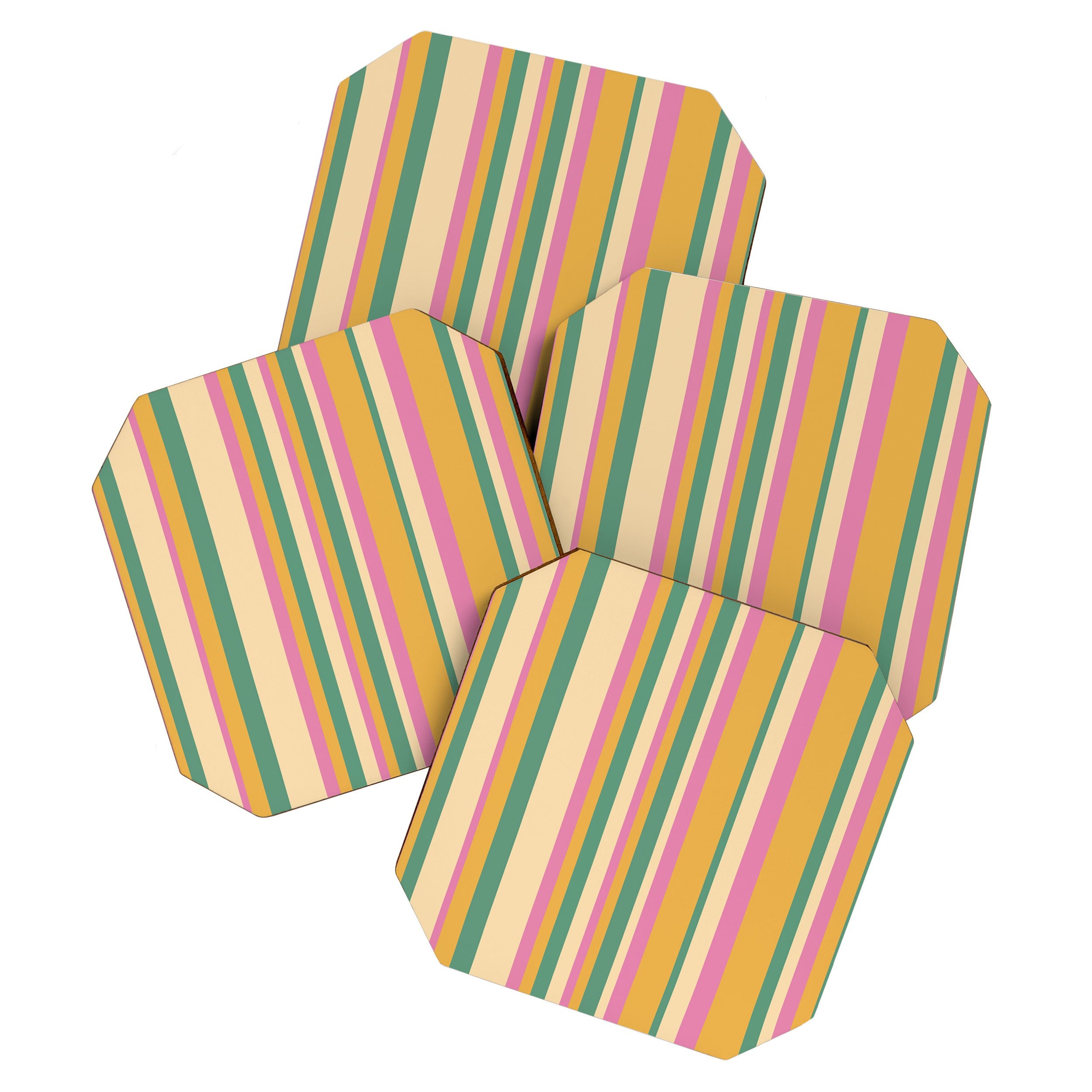 Classic Stripes XIX - Boho Vintage Coaster Gallery Image 1