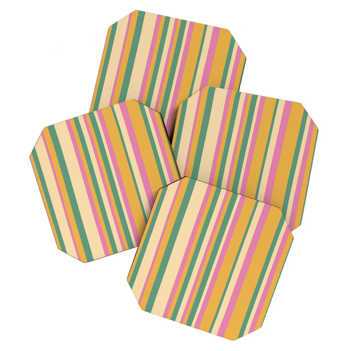 Classic Stripes XIX - Boho Vintage Coaster Gallery Image 1