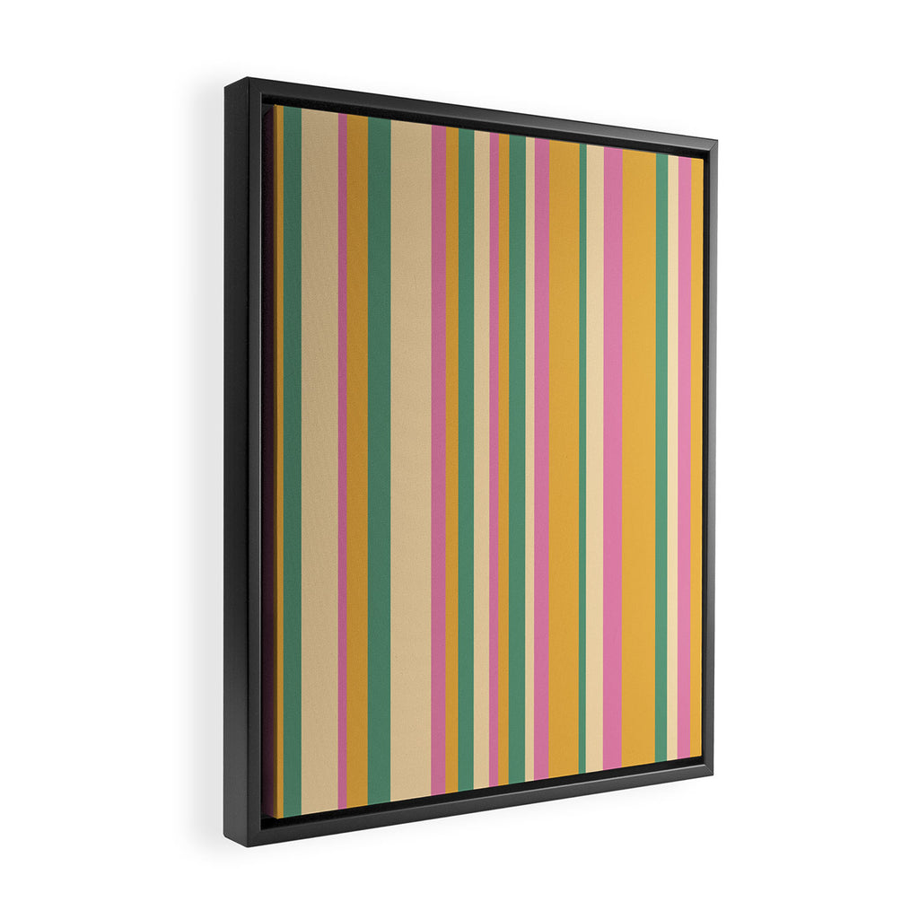 Classic Stripes XIX - Boho Vintage Framed Canvas Print Gallery Image 2