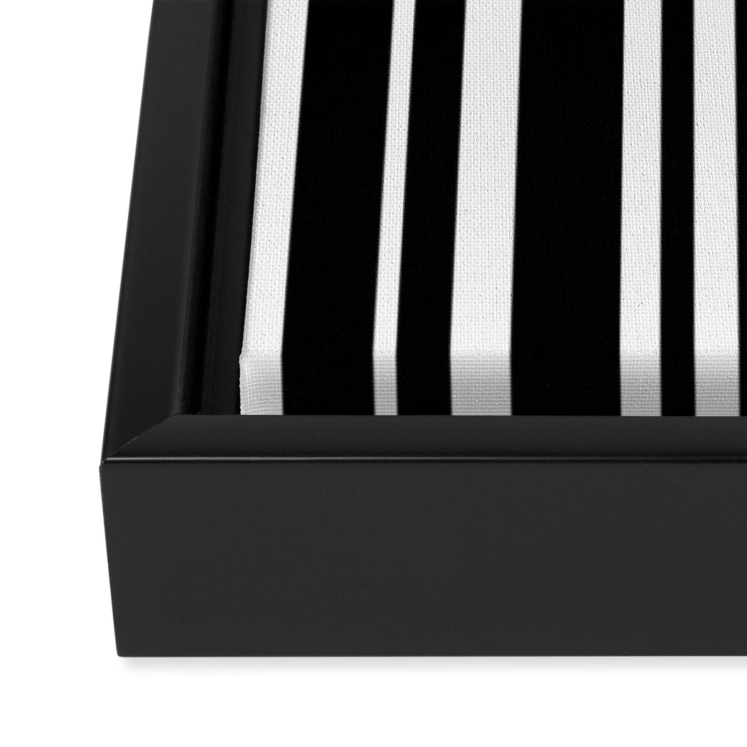 Classic Stripes XLI - Black and White Framed Canvas Print Gallery Image 3