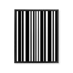 Classic Stripes XLI - Black and White Framed Canvas Print Gallery Image 6