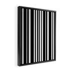 Classic Stripes XLI - Black and White Framed Canvas Print Gallery Image 2