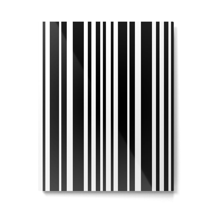 Classic Stripes XLI - Black and White Metal Print Gallery Image 1