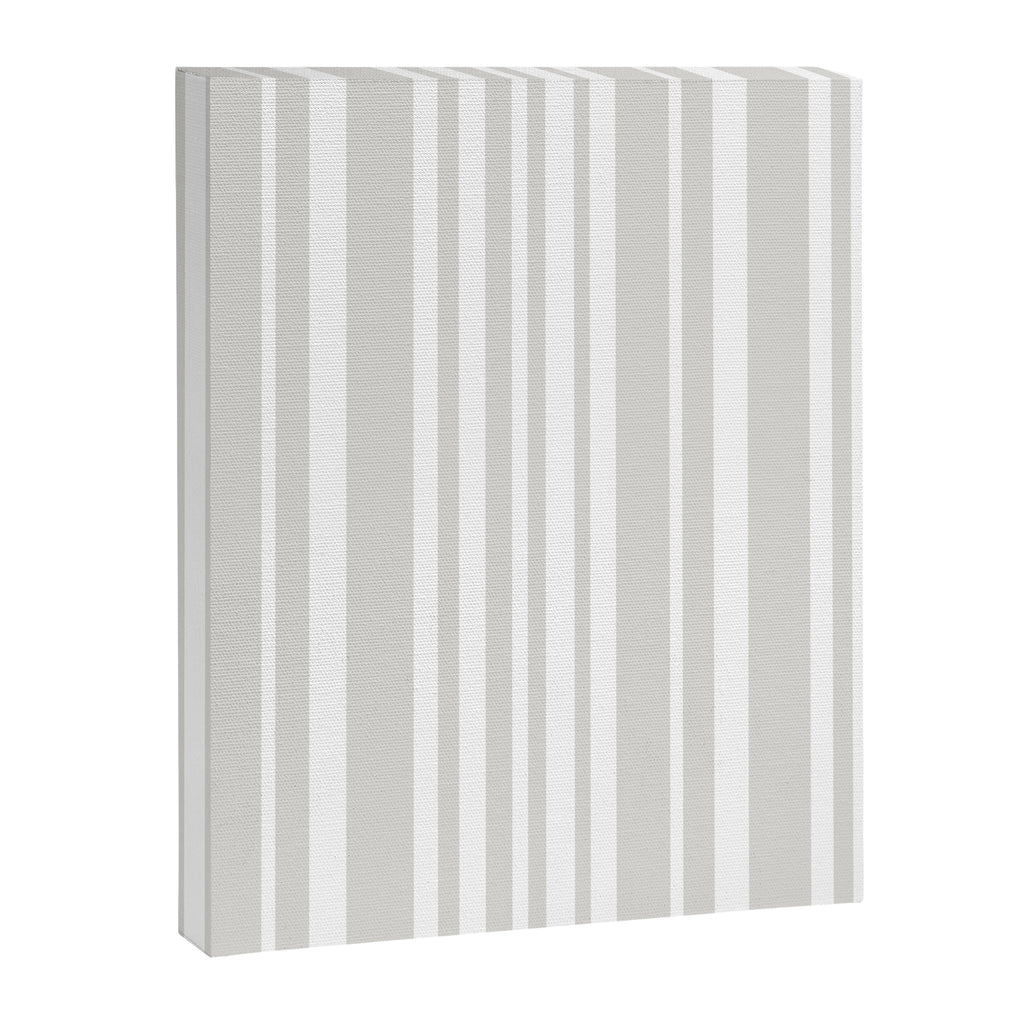 Classic Stripes XLII - Grey and White Canvas Print Gallery Image 6