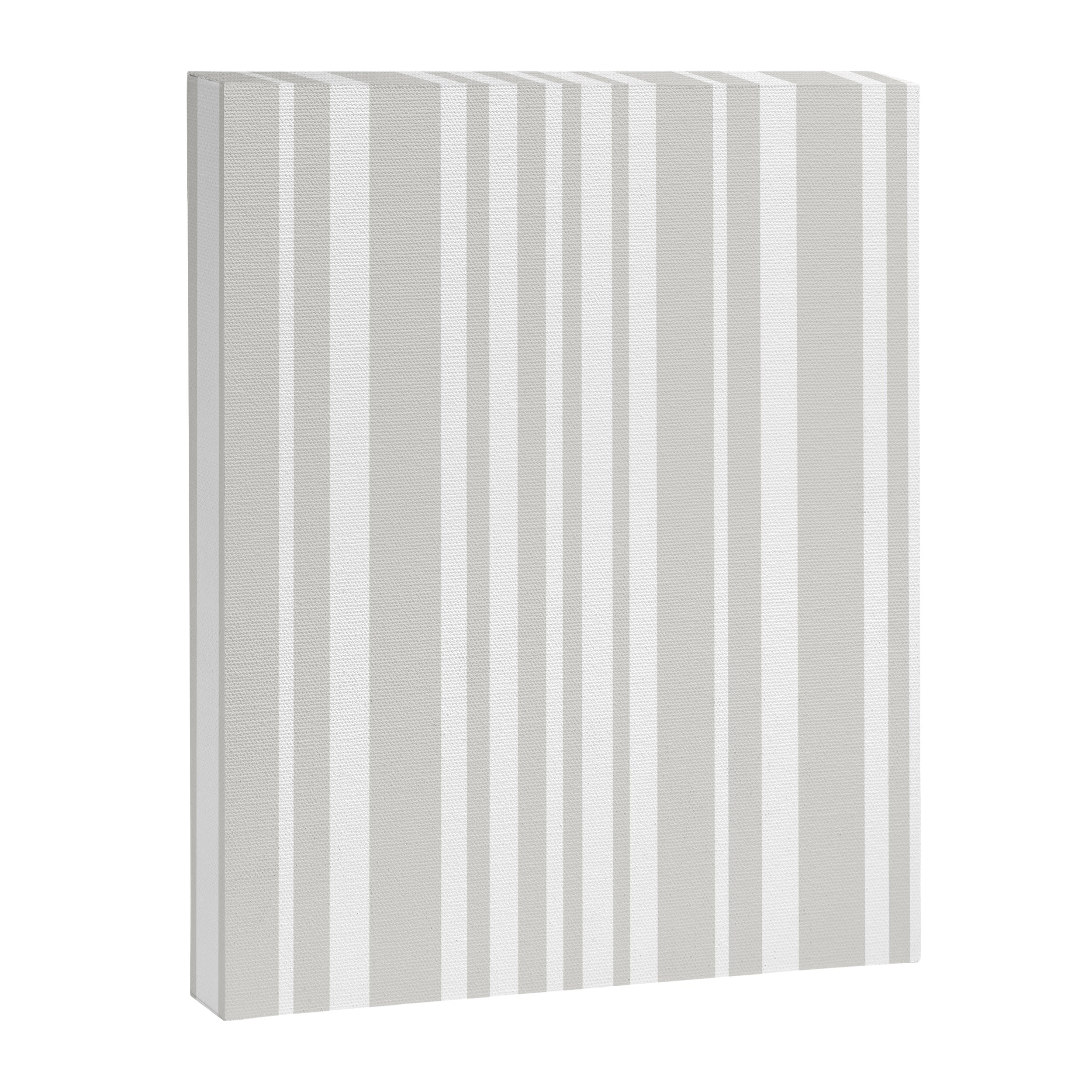 Classic Stripes XLII - Grey and White Canvas Print Gallery Image 6