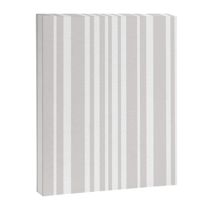 Classic Stripes XLII - Grey and White Canvas Print Gallery Image 1