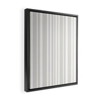 Classic Stripes XLII - Grey and White Framed Canvas Print Gallery Image 2