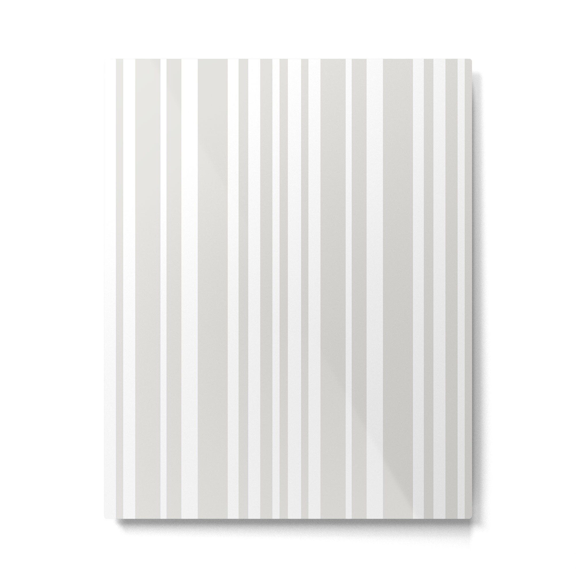 Classic Stripes XLII - Grey and White Metal Print Gallery Image 4