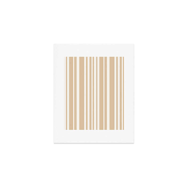 Classic Stripes XLIII - Neutral Tan Art Print Gallery Image 1
