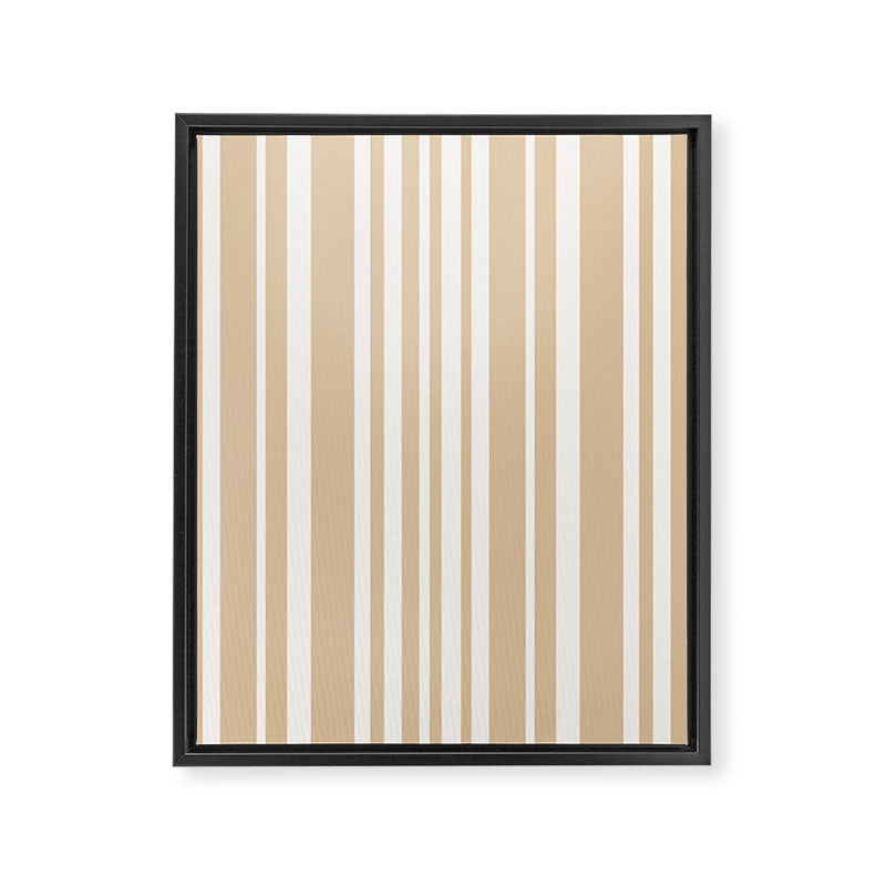 Classic Stripes XLIII - Neutral Tan Framed Canvas Print Gallery Image 8
