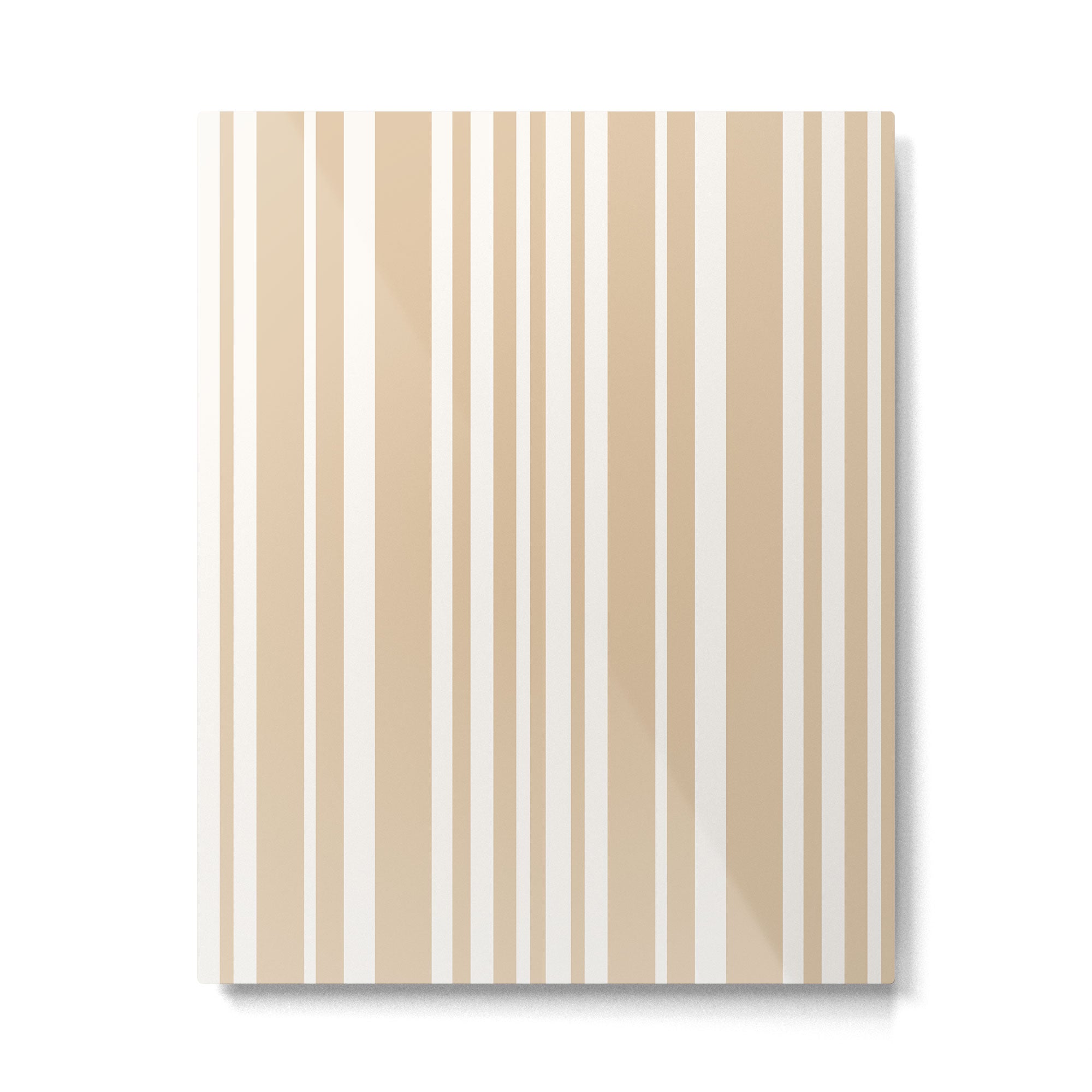 Classic Stripes XLIII - Neutral Tan Metal Print Gallery Image 6