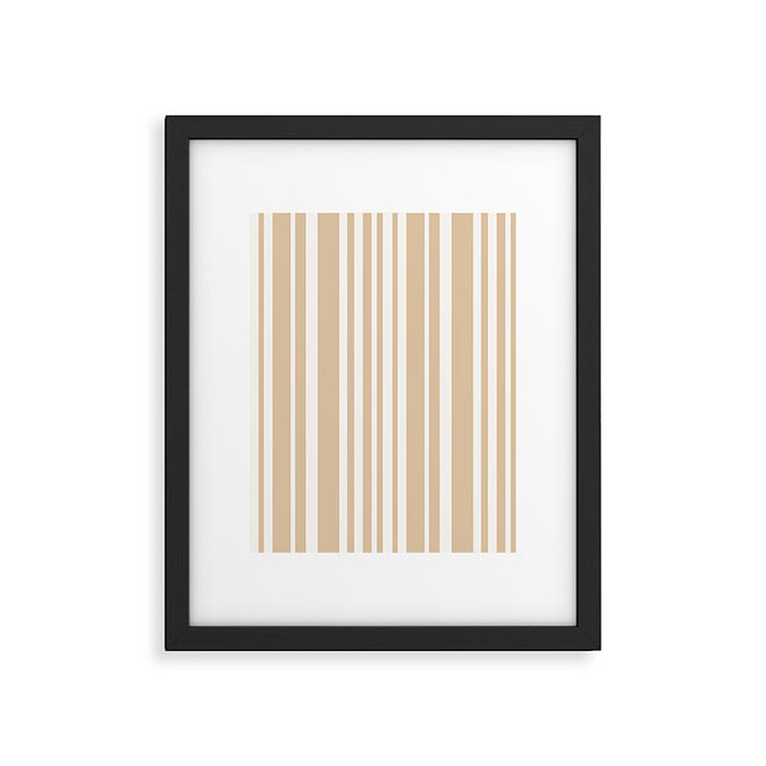 Classic Stripes XLIII - Neutral Tan Framed Art Print Gallery Image 1