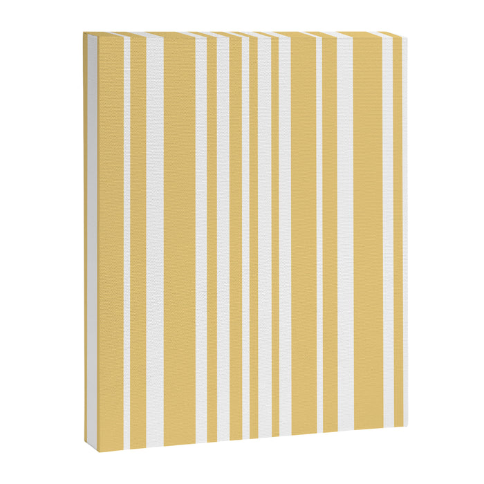 Classic Stripes XLIV - Pastel Yellow Canvas Print Gallery Image 1