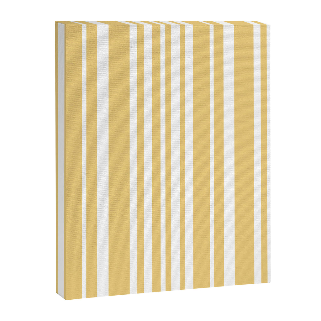 Classic Stripes XLIV - Pastel Yellow Canvas Print Gallery Image 6