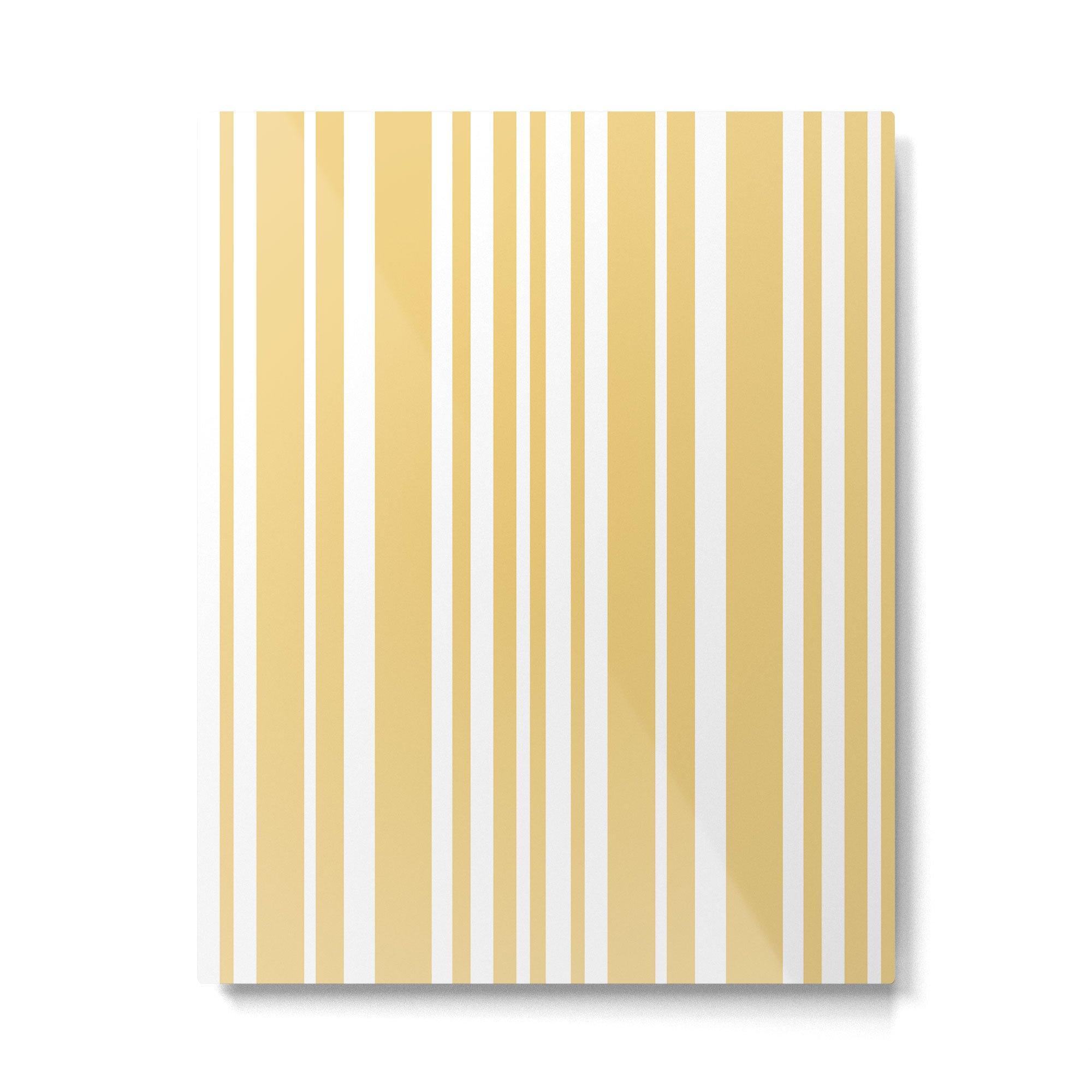Classic Stripes XLIV - Pastel Yellow Metal Print Gallery Image 4