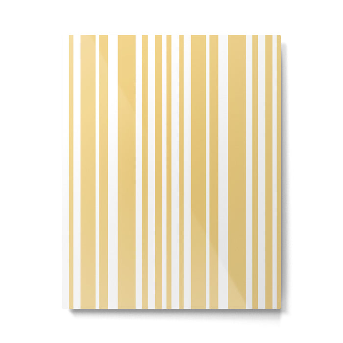 Classic Stripes XLIV - Pastel Yellow Metal Print Gallery Image 1