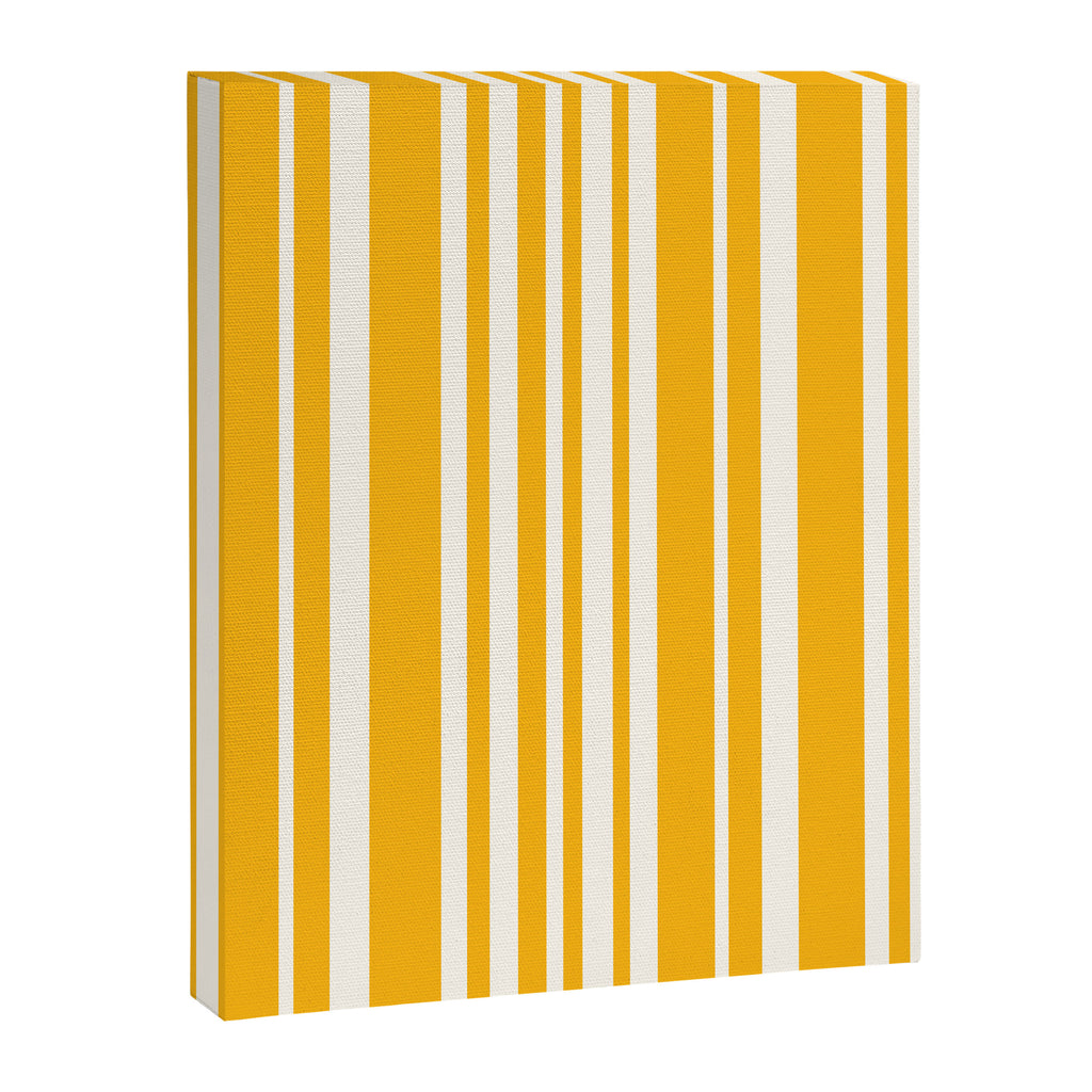Classic Stripes XLV - Golden Yellow Canvas Print Gallery Image 6