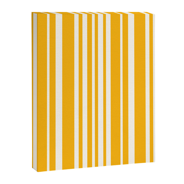 Classic Stripes XLV - Golden Yellow Canvas Print Gallery Image 1
