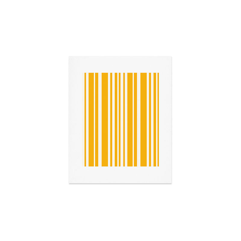 Classic Stripes XLV - Golden Yellow Art Print Gallery Image 1
