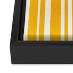 Classic Stripes XLV - Golden Yellow Framed Canvas Print Gallery Image 3