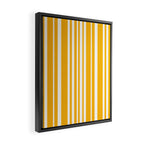 Classic Stripes XLV - Golden Yellow Framed Canvas Print Gallery Image 2