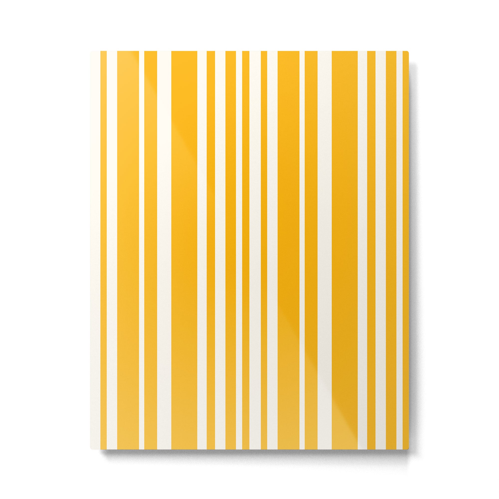 Classic Stripes XLV - Golden Yellow Metal Print Gallery Image 4