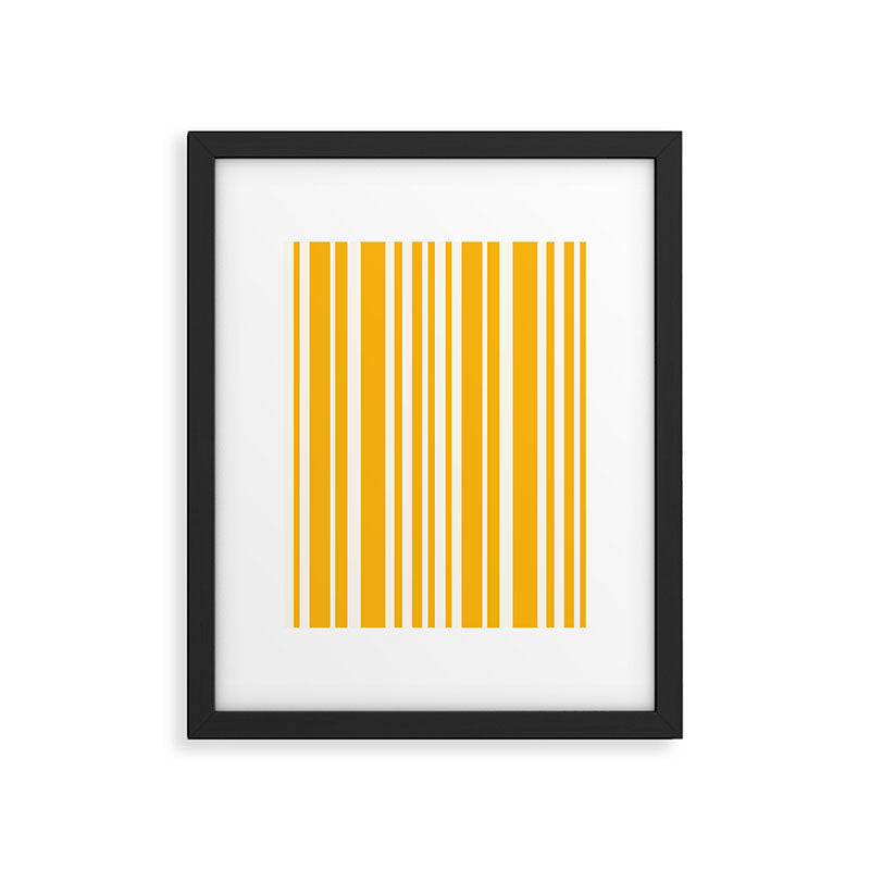Classic Stripes XLV - Golden Yellow Framed Art Print Gallery Image 5