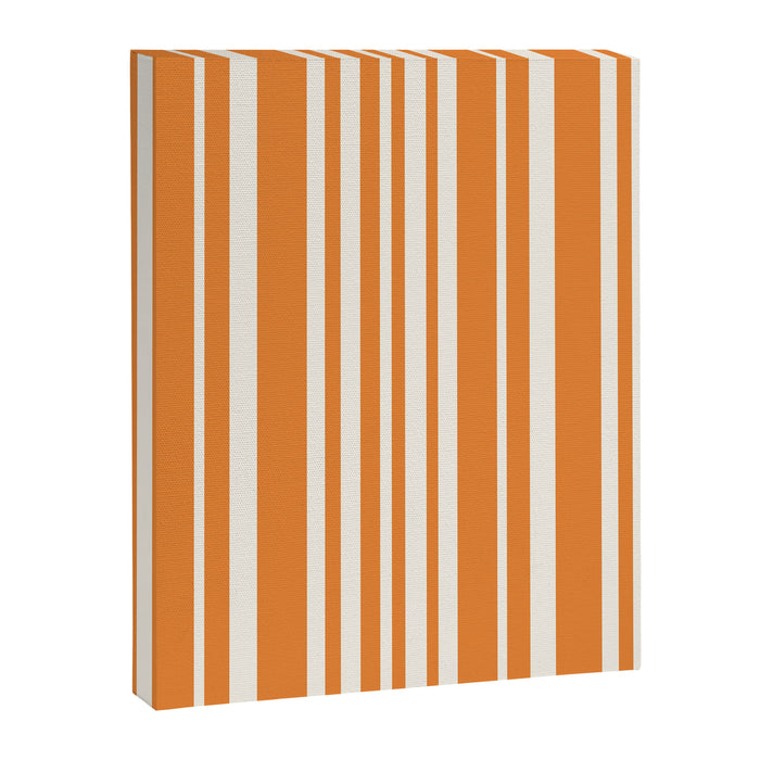 Classic Stripes XLVI - Retro Orange Canvas Print Gallery Image 1