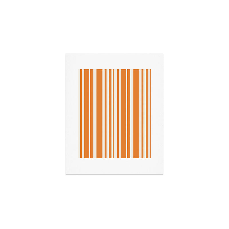 Classic Stripes XLVI - Retro Orange Art Print Gallery Image 1