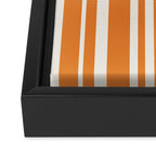 Classic Stripes XLVI - Retro Orange Framed Canvas Print Gallery Image 3
