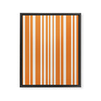 Classic Stripes XLVI - Retro Orange Framed Canvas Print Gallery Image 6